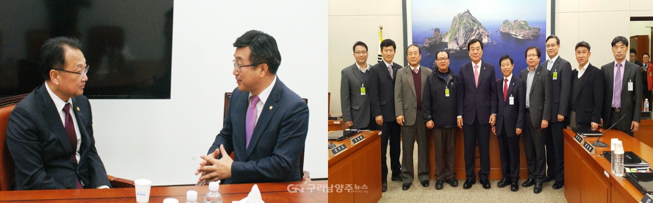 윤호중 의원과 박기춘 의원이 GWDC GB해제 중도위 7차 심의를 앞두고 다각적 활동을 하고 있다.