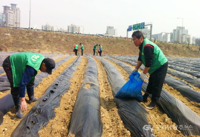 남양주시 도농동 새마을지도자협의회가 5년째 취약계층 지원 목적 농사 봉사활동을 하고 있다.