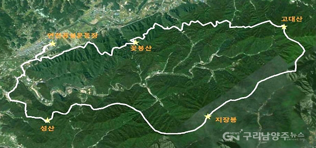 ‘2016 DMZ 울트라 트레일러닝’ 연천군 산악지역 50km 코스(자료=경기도)