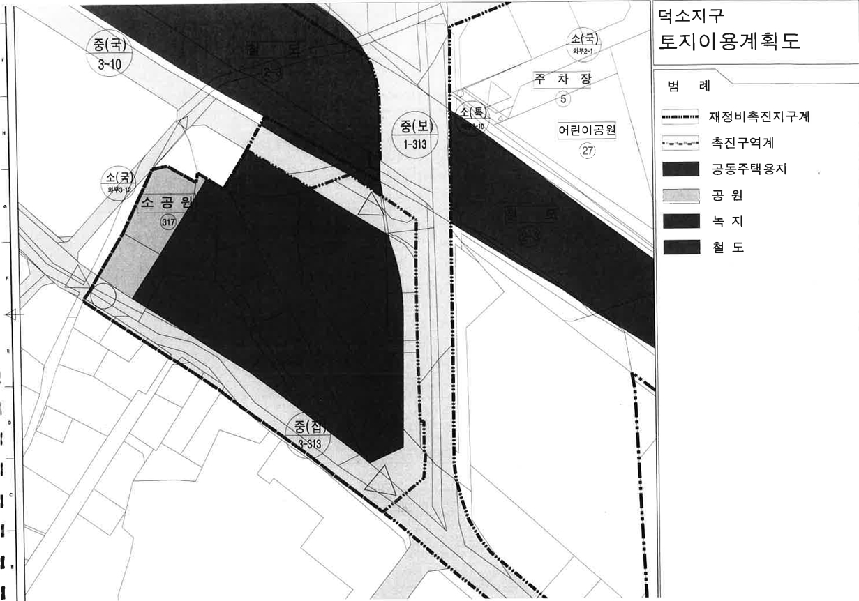 덕소뉴타운 덕소6A구역 토지이용계획도(자료제공=남양주시)