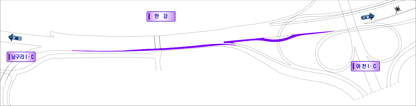 남구리IC~아천IC 차선 확장 구간(자료=구리시)