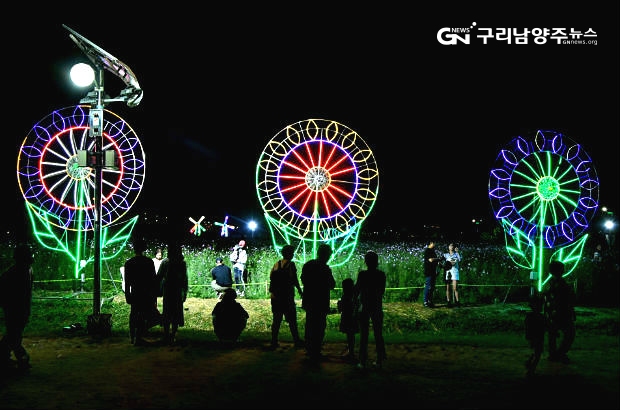 구리시가 구리한강시민공원에 설치한 LED 조형물(사진=구리시)