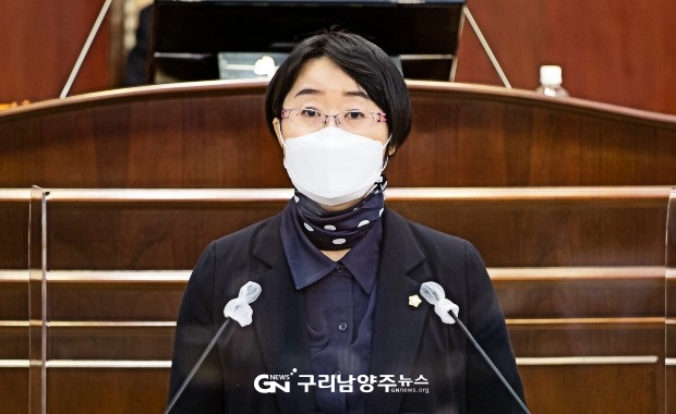 3월 29일 제277회 임시회 제3차 본회의에서 5분 자유발언하고 있는 박은경 의원(사진=남양주시의회)