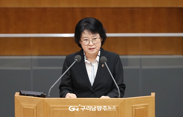 9월 6일 경기도의회 제371회 임시회 제2차 본회의에서 5분 자유발언하고 있는 김미리 의원(사진 제공=경기도의회)