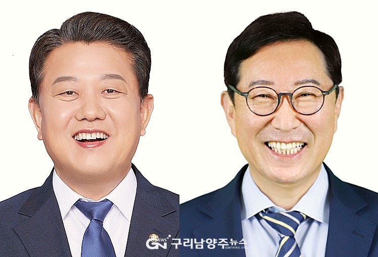 왼쪽 김병주, 오른쪽 김한정